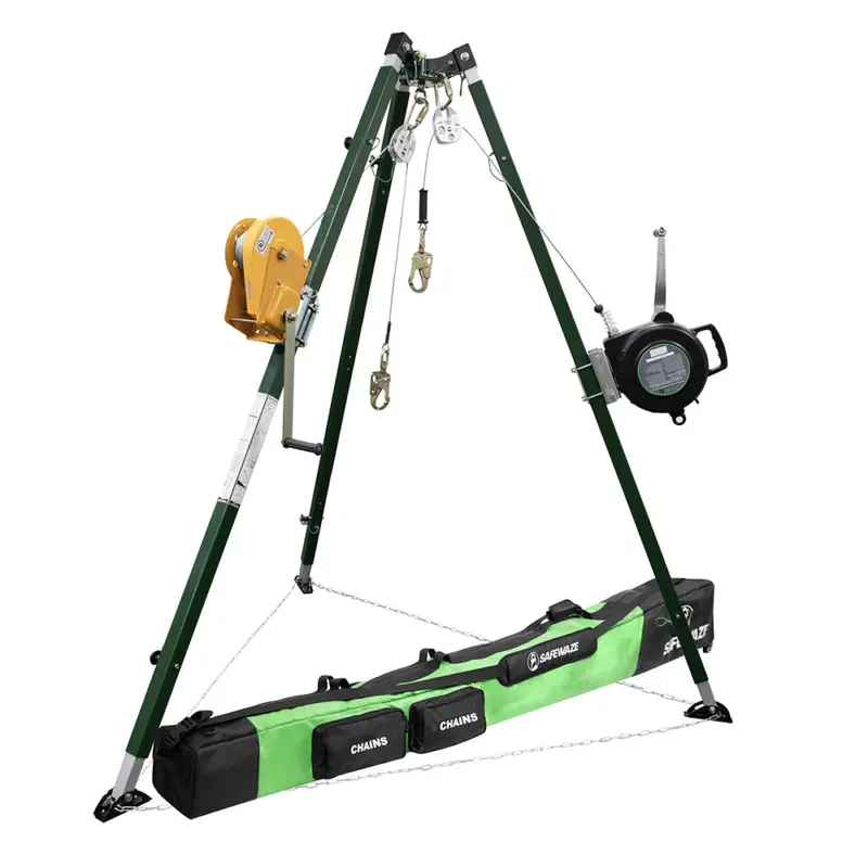 10-Foot Technical Tripod Kit with 65-Foot Material Winch and 3-Way Head