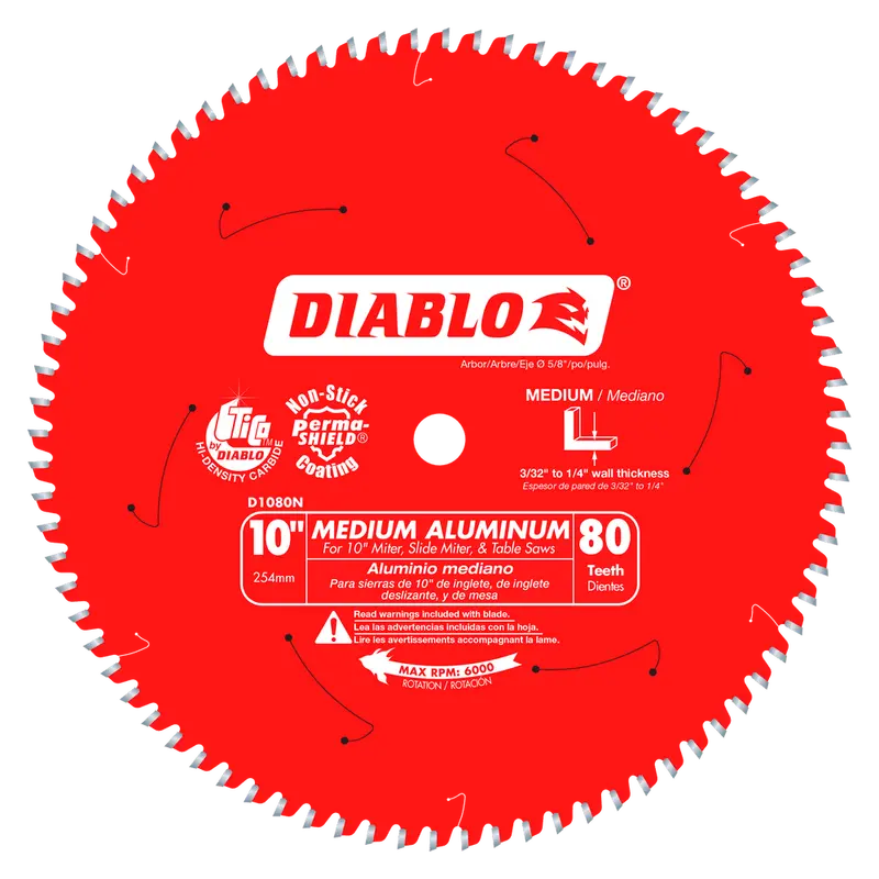 10-Inch 80-Tooth Aluminum-Cut Saw Blade – Pack of 4