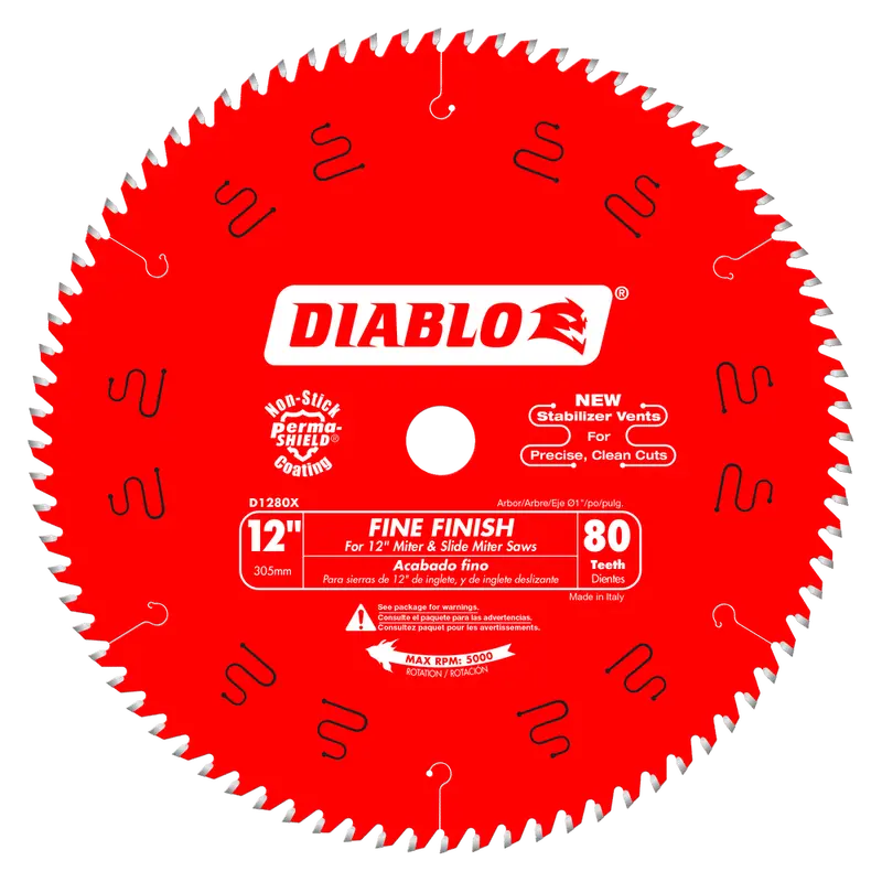12″ 80-Tooth Precision Crosscut Blade – Pack of 4