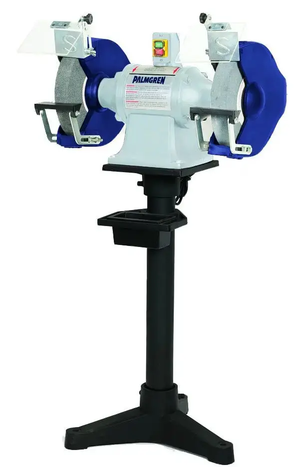 12-Inch 2HP Single-Phase Grinder with Pedestal Stand and Dust Extraction