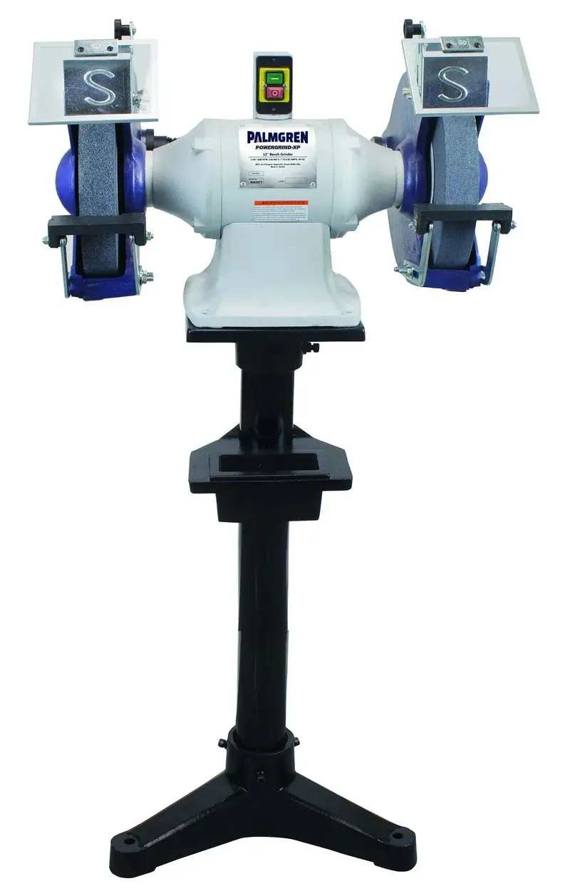 12-Inch 3HP Three-Phase Grinder with Pedestal Base and Dust System