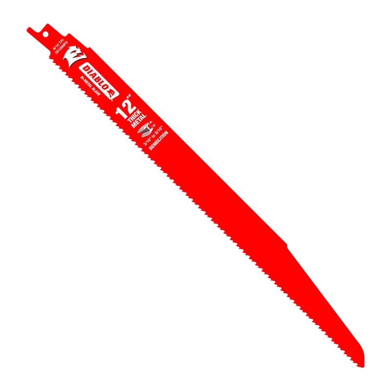 12-Inch Bi-Metal Reciprocating Blade Pack for Thick Metal and Demolition Work