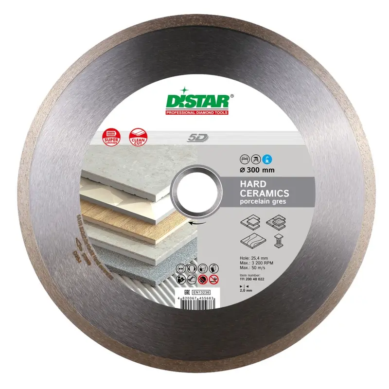 12-Inch Diamond Blade for Hard Ceramics – 1A1R Design, Single Unit