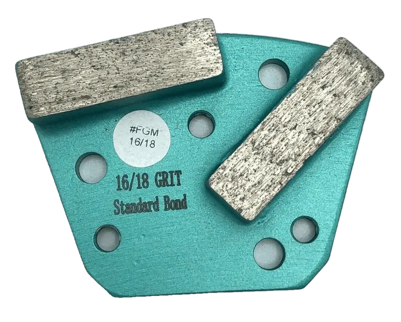 16/18 Grit Double-Square Standard-Bond Floor Grinding Segment – Trapezoid Shape
