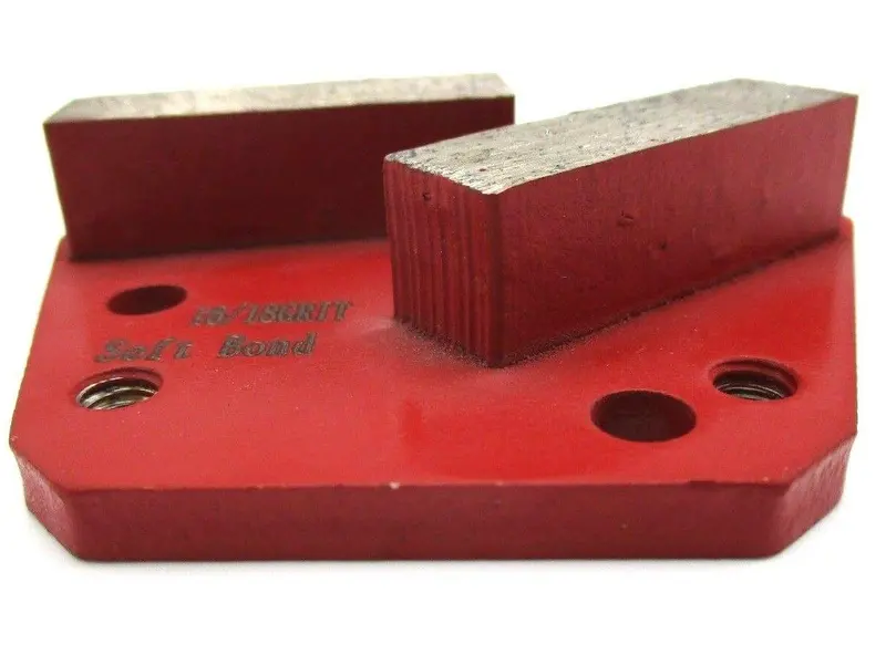 16-Grit Soft-Bond Double-Square 3-Hole Grinding Plate