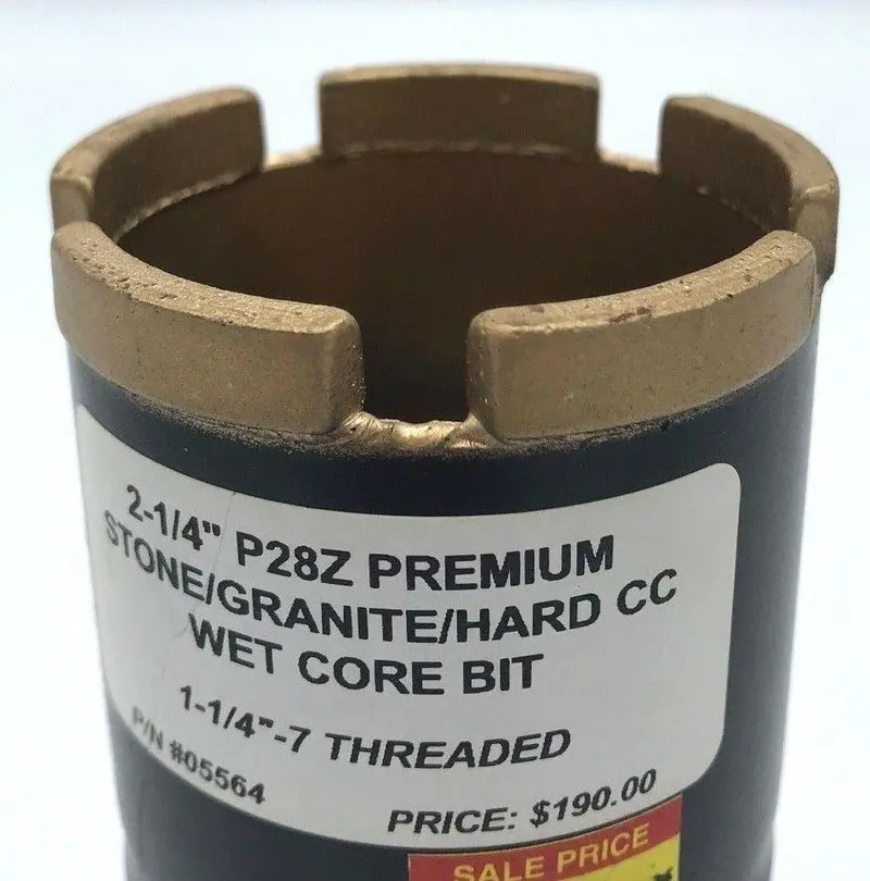 2-1/4″ Wet Core Bit for Hard Concrete and Stone