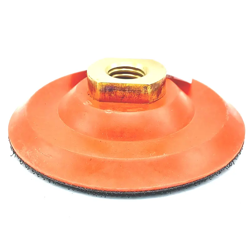 4-Inch Red Rubber Backer Pad Holder – Vibration-Dampening Mount