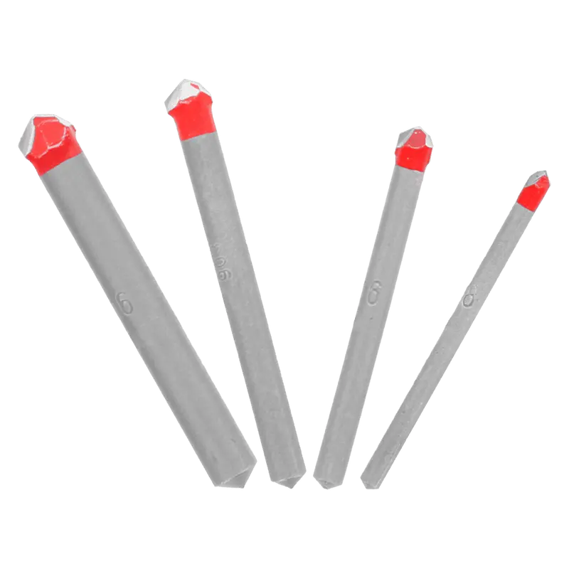 4-Piece Carbide-Tipped Drill Bit Set for Tile and Stone