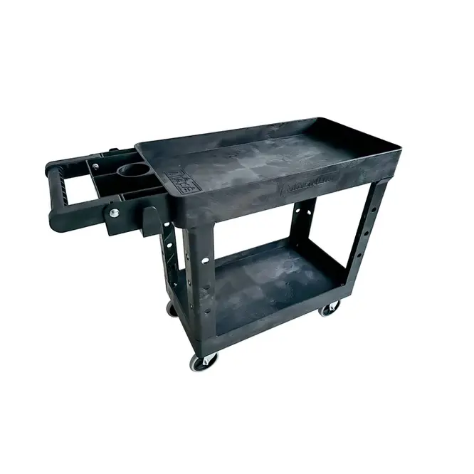 4117 Utility 2-Shelf Adaptable Service Cart with 5-Inch Non-Marking Casters