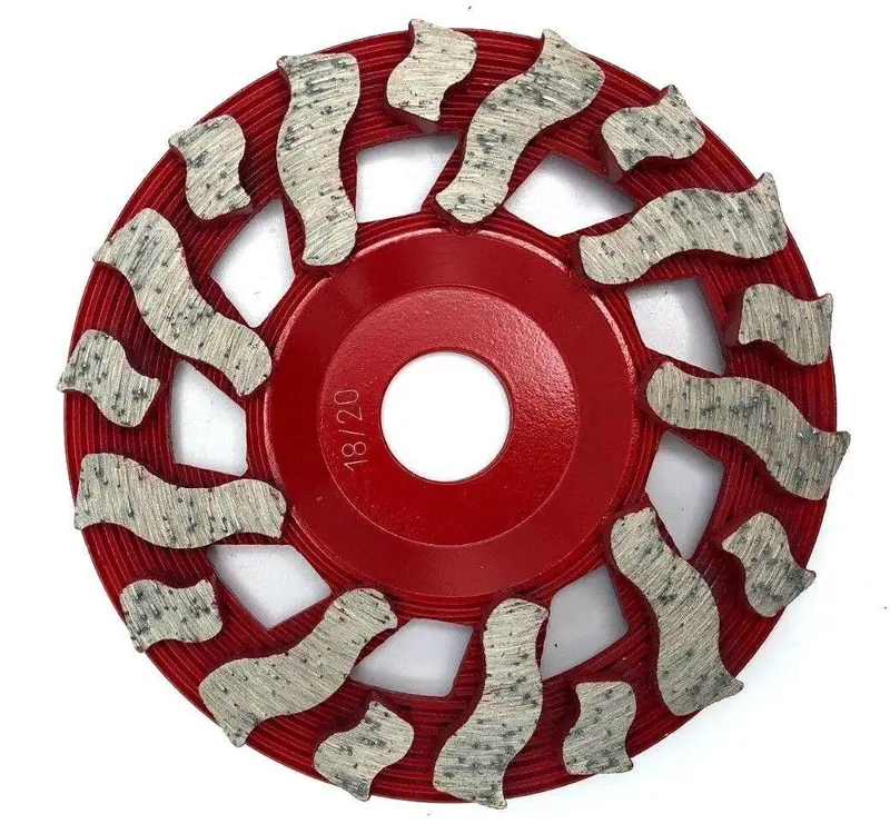 5-Inch T1 Twister Diamond Cup Wheel — 18 Segment, 18 Grit