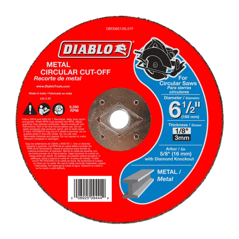6-1/2-Inch Metal-Cutting Circular Abrasive Cut-Off Disc