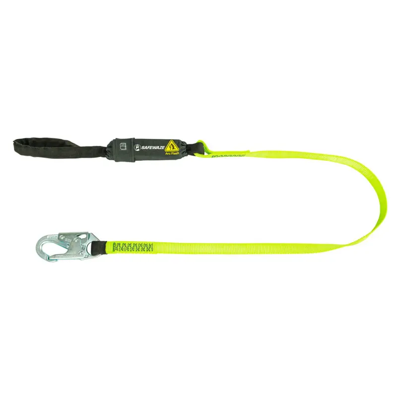 6-Foot Arc Flash Energy Absorbing Lanyard with Snap Hook and Soft Loop End
