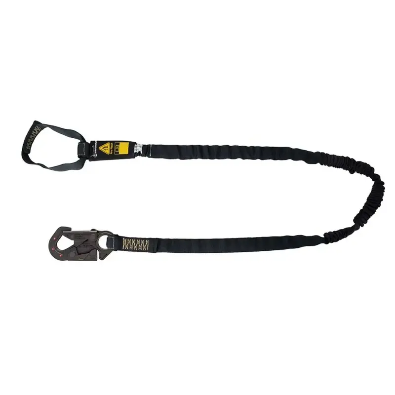 6-Foot Arc-Flash-Rated Internal Energy-Absorbing Lanyard: Aramid Webbing, Soft Loop, Dielectric Snap Hook