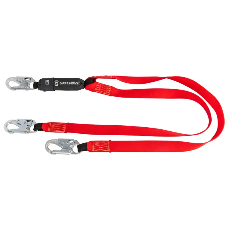 6-Foot Welding-Specific Dual-Leg Energy-Absorbing Lanyard with Snap Hooks