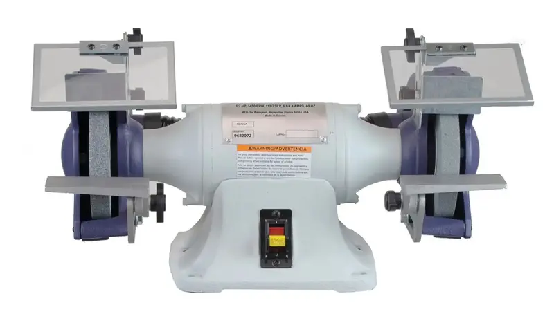 6-Inch 0.5 HP Dual-Voltage Bench Grinder with Dust Extraction