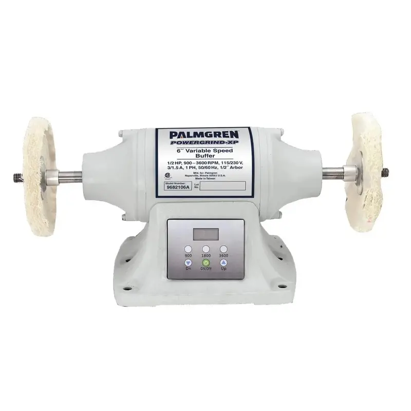 6-Inch Variable-Speed 3/4HP Bench Buffer with Dual-Voltage Support