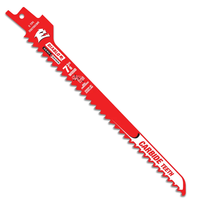 7-3/8″ Demo-Demon Carbide Reciprocating Blade – Rough-In & Scrolling Use