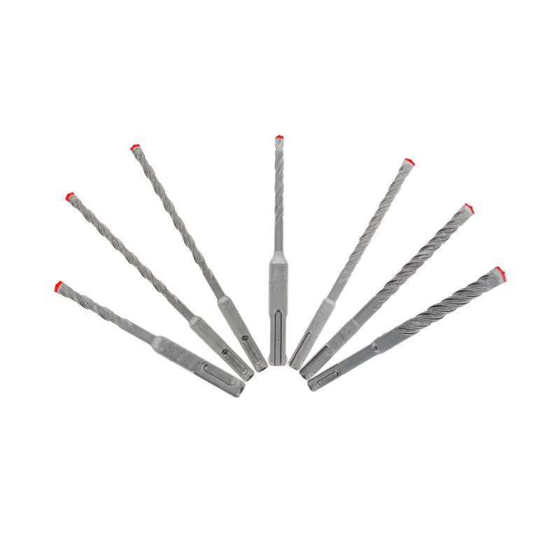7-Piece Rebar Demon SDS-Plus Hammer Bit Set – Full-Carbide 4-Cutter Heads