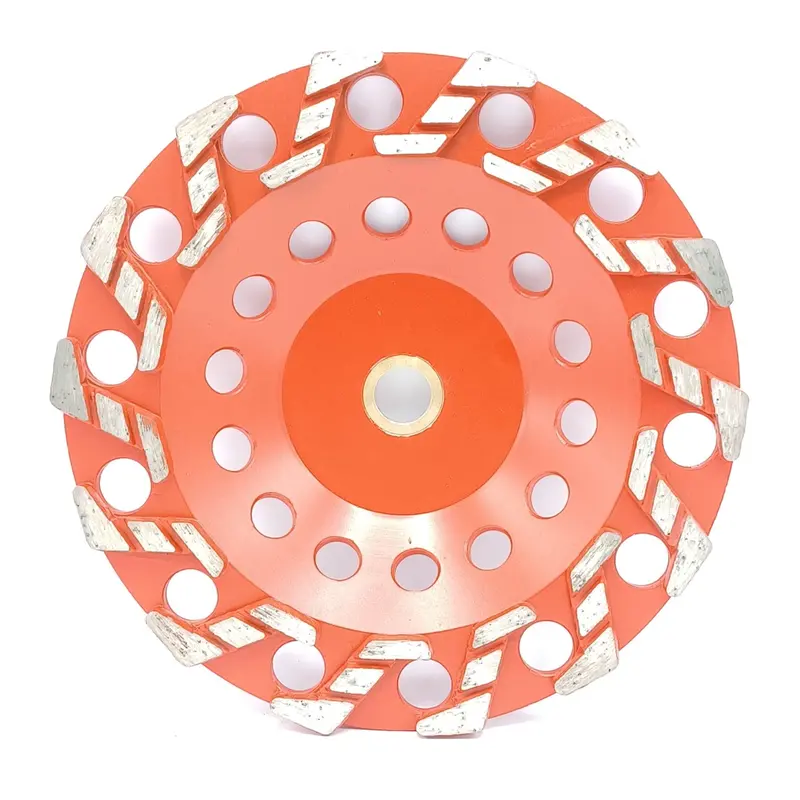 7″ Z-Shape Segmented Diamond Cup Wheel for Aggressive Surface Prep