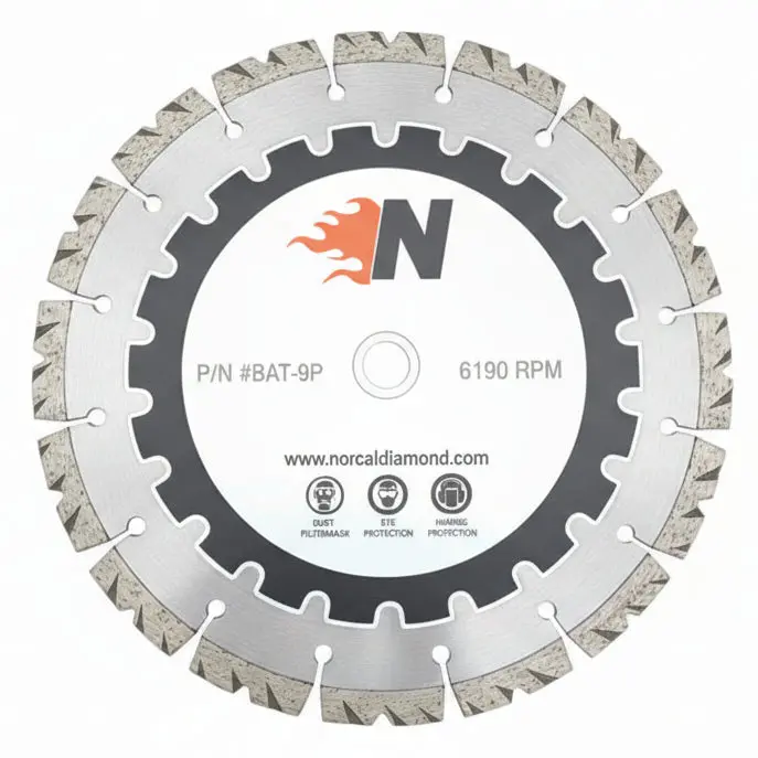 9-Inch x 0.090-Inch Turbo Diamond Blades – Battery-Powered Saw Compatible