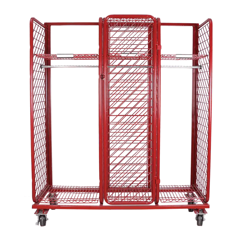 Adjustable Single-Sided Mobile Red Rack (18″, 20″, 24″)
