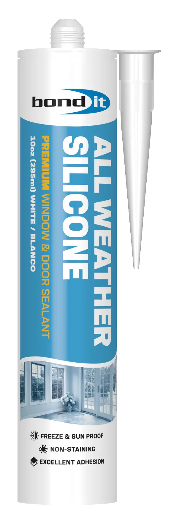 All-Weather Silicone – UV- and Freeze-Thaw Resistant Sealant, 12-Unit Case