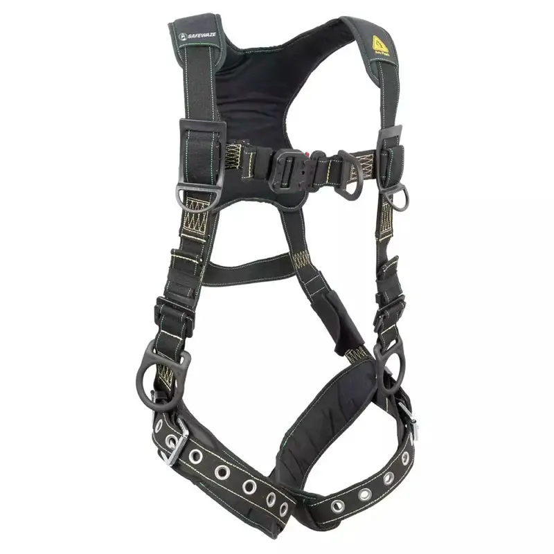 Arc Flash Full-Body Harness with DE 3D Anchorage, QC Chest, FD Front D-Ring, and TB Legs