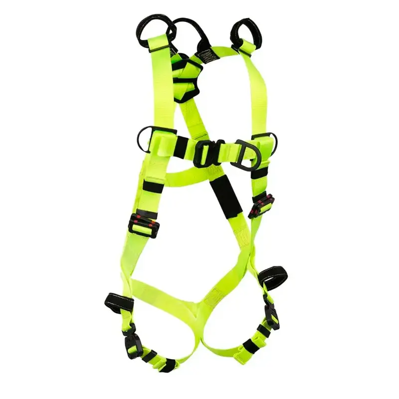 Arc Flash Full-Body Retrieval Harness: SL 3D Back D-Ring, SL Shoulder D-Rings, QC Chest, FD Front D-Ring, and QC Legs