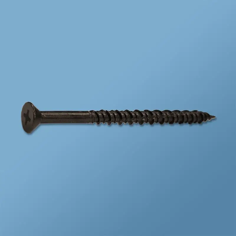 Bronze-and-White Coated Phillips Flat-Head Concrete Screws