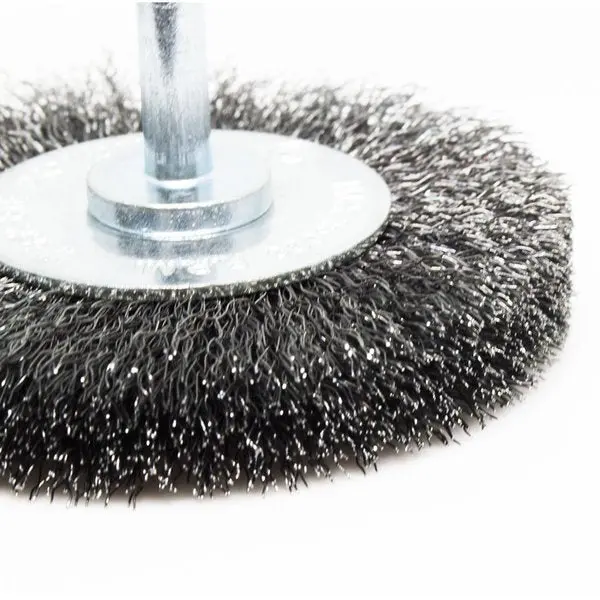 Crimped Wire Wheel with Integral Shank