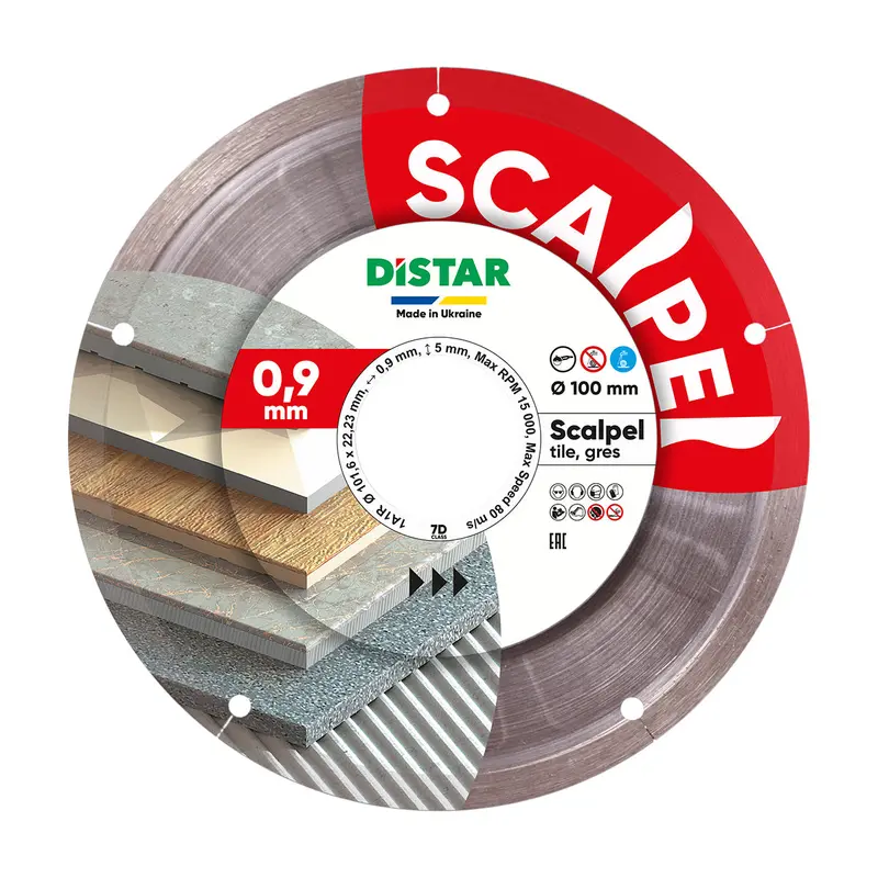 Distar Scalpel Diamond Cutting Blade – 101.6 mm x 22.23 mm (3-Blade Set)