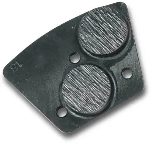 Double-Round Diamond Segments – Trapezoidal Shape with 3-Threaded Holes