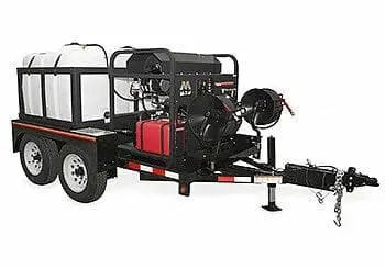 Dual-Axle Utility Trailer with Hot Water Pressure Washer (HS-3505-1MGH-UR)