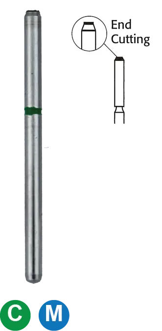 FGOSA18R3 Surgical Diamond Bur: End-Cutting Profile – 25mm Length – Pack of 5