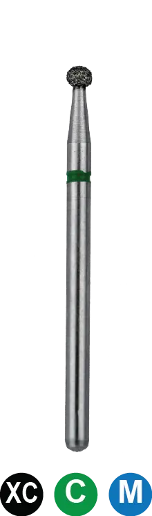 FGOSA3 Surgical Round Diamond Bur – 25mm Total Length – Pack of 5