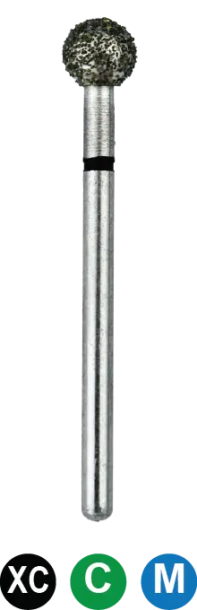 FGOSA5L4 Surgical Round Diamond Bur – 25mm Length – Pack of 5