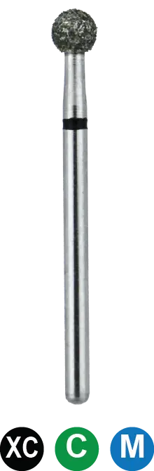 FGOSA5LL Surgical Round Diamond Bur – 25mm Length – Pack of 5