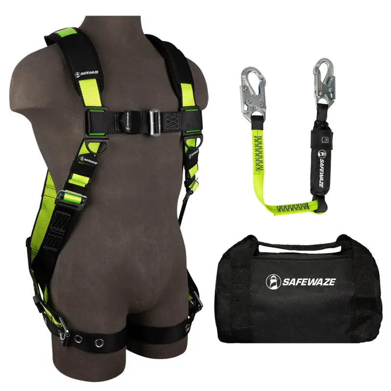FS185 Lightweight Harness, FS560-3 Triple-Leg Lanyard, and FS8125 Durable Tool Bag
