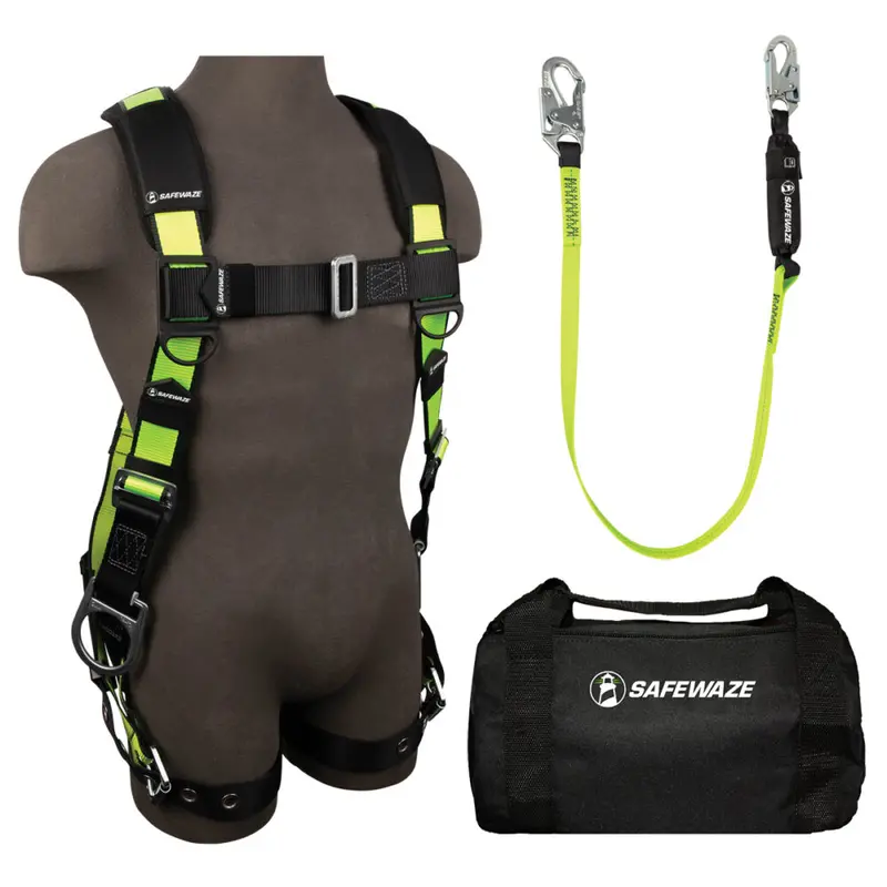 FS285 Heavy-Duty Harness Paired with FS560 Lanyard and FS8125 Organized Tool Bag