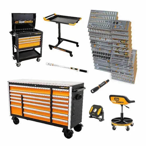 GearWrench MEGAMOD1268 – 1268-Piece Full-Range Master Technician Tool Set with Modular Trays and Cabinet