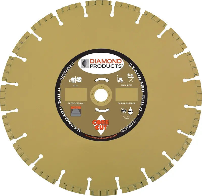 Gold Standard H.P. Turbo Diamond Cutting Blade