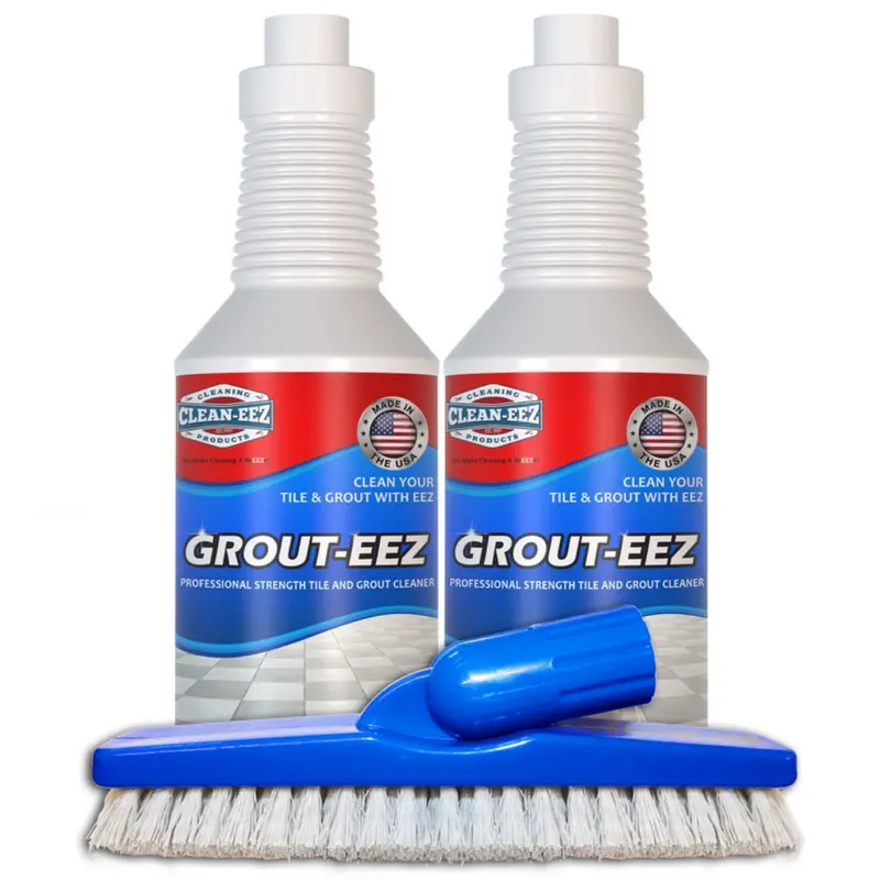 Grout-eez Twin-Bottle Cleaning Kit + Complimentary Stand-Up Brush
