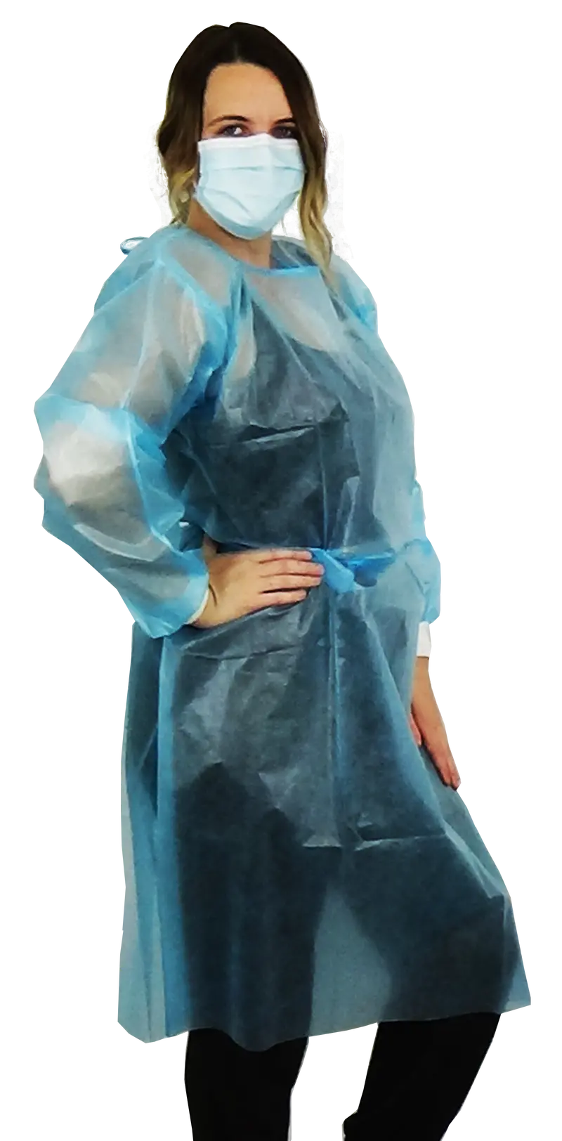 Half-Coated Level 2 Isolation Gown – XX-Large with Knit Cuffs (Buy One, Get One Free)