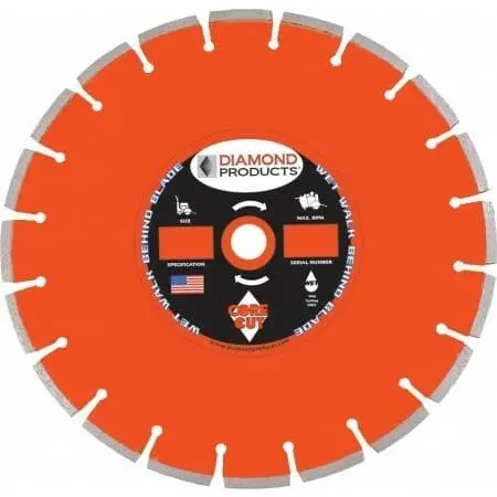 Heavy-Duty Orange-Cured Diamond Concrete Cutting Blades – Series H
