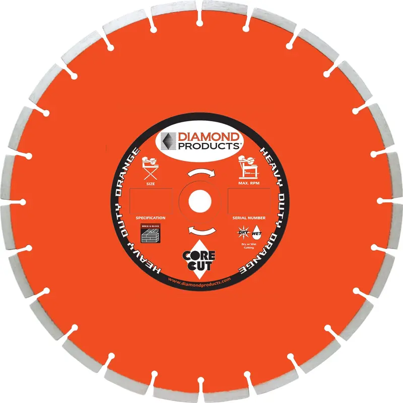 Heavy-Duty Orange Segmented Diamond Blades for Masonry Cutting