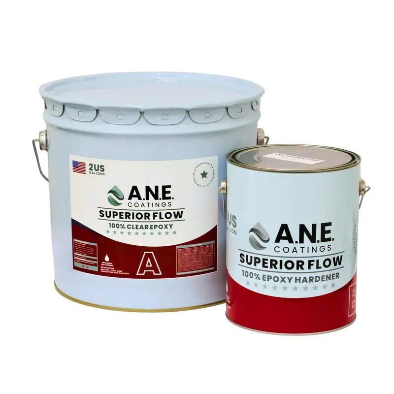 High-Performance Epoxy Floor Coating Kit – 3-Gallon Clear Formula with Enhanced Flow