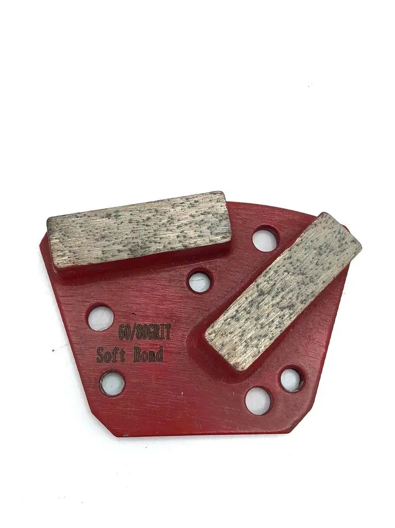 HTC-Style 6-Hole Double-Square Grinding Shoe – 60/80 Grit, Soft Bond