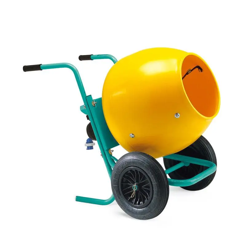 Imer Wheelman II – Portable 5-Cubic-Foot Poly Drum Mixer (110V)