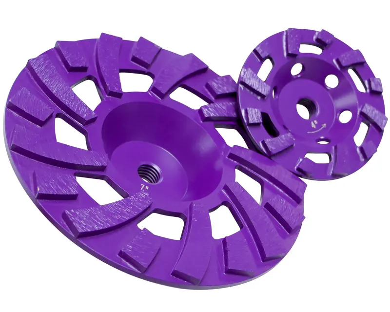 Imperial Purple Spiral Turbo Diamond Cup Wheel