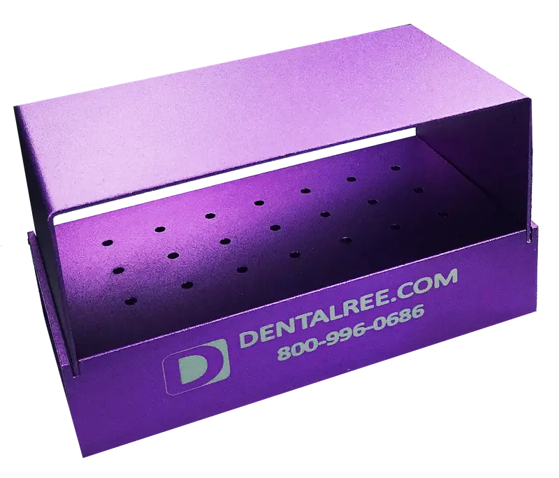 Large HP Bur Storage Block – 21 HP Slots, Holds 9 × 22mm Disks (Purple, BK-900-P)